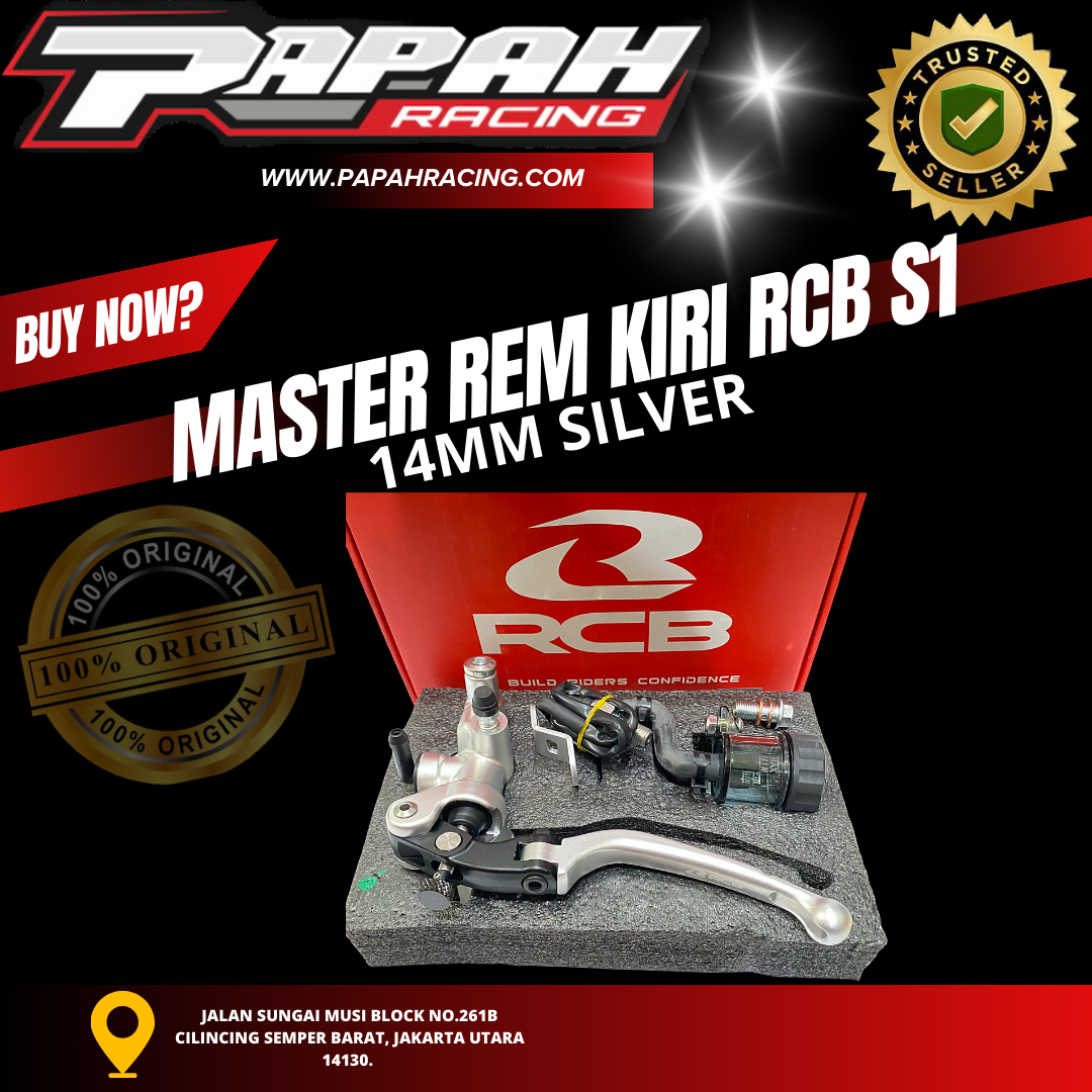 MASTER REM KIRI RCB S1 14MM SILVER